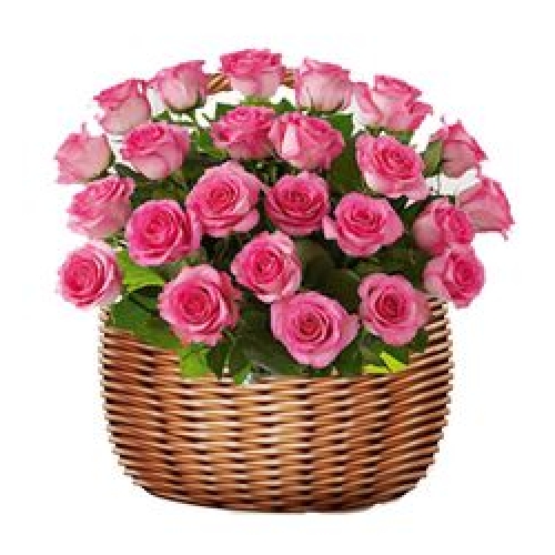 Sweet Pink - 24 Stems Basket